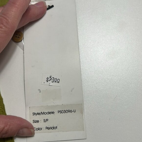 PRESS WOMENS SLEEVELESS EMBROIDERED HEM, TANK TOP PERIDOT GREEN SIZE SP - Picture 10 of 15